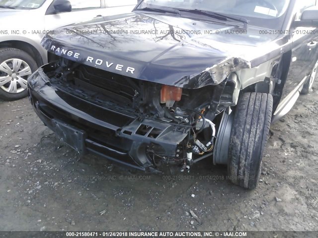 SALSK25439A195523 - 2009 LAND ROVER RANGE ROVER SPORT HSE BLACK photo 6