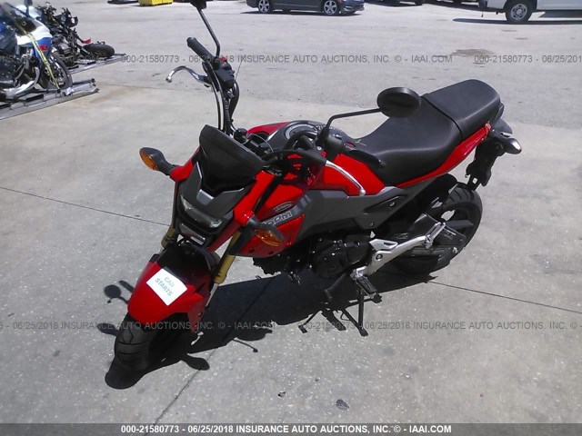 MLHJC6129H5200255 - 2017 HONDA GROM 125 RED photo 2