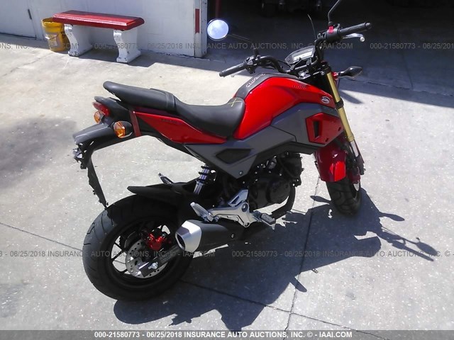 MLHJC6129H5200255 - 2017 HONDA GROM 125 RED photo 4