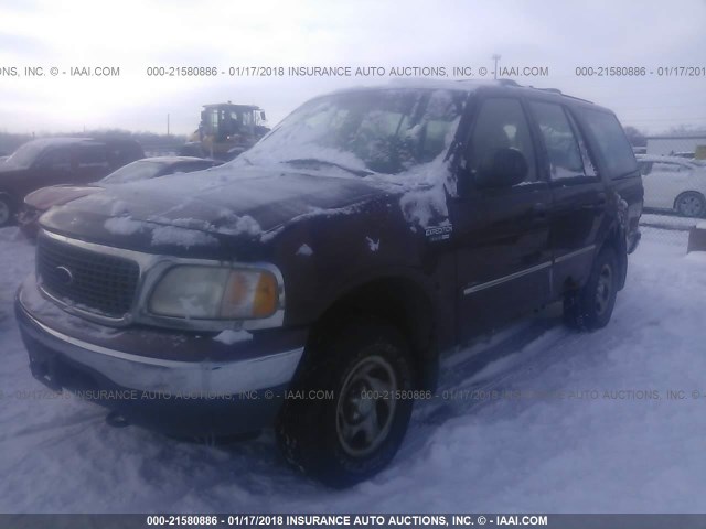 1FMRU1669YLB30796 - 2000 FORD EXPEDITION XLT მუქწითელი ფოტო 2