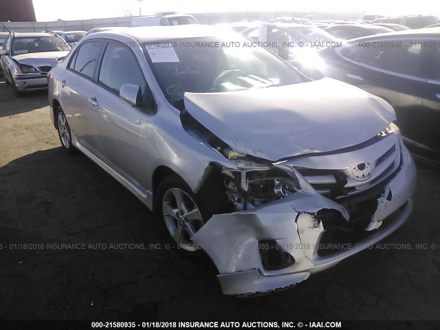 2T1BU4EE4CC801209 - 2012 TOYOTA COROLLA S/LE SILVER photo 1