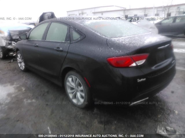 1C3CCCBB2FN668015 - 2015 CHRYSLER 200 S BLACK photo 3