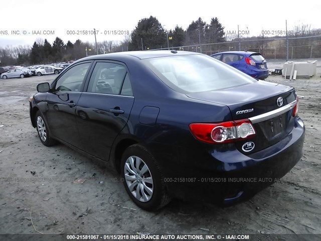 2T1BU4EE8DC962552 - 2013 TOYOTA COROLLA S/LE BLUE photo 3