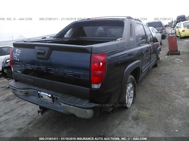 3GNEC12Z15G159036 - 2005 CHEVROLET AVALANCHE C1500 BLACK photo 4