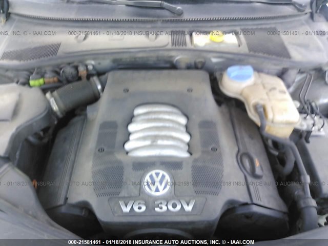 WVWPH63BX3P387725 - 2003 VOLKSWAGEN PASSAT GLS GRAY photo 10