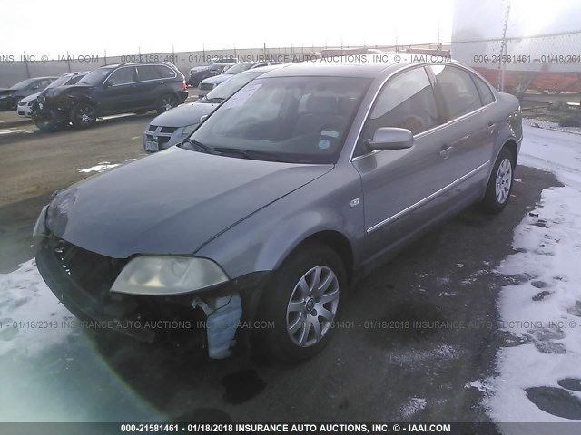 WVWPH63BX3P387725 - 2003 VOLKSWAGEN PASSAT GLS GRAY photo 2