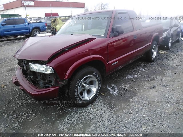 1GCCS19W218196806 - 2001 CHEVROLET S TRUCK S10 RED photo 2