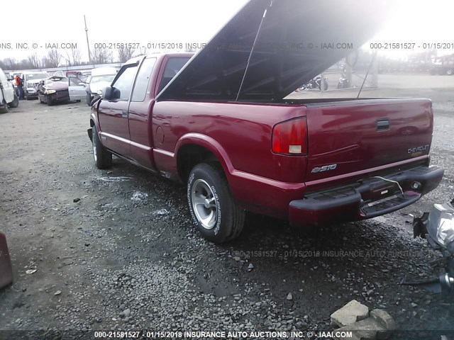 1GCCS19W218196806 - 2001 CHEVROLET S TRUCK S10 RED photo 3