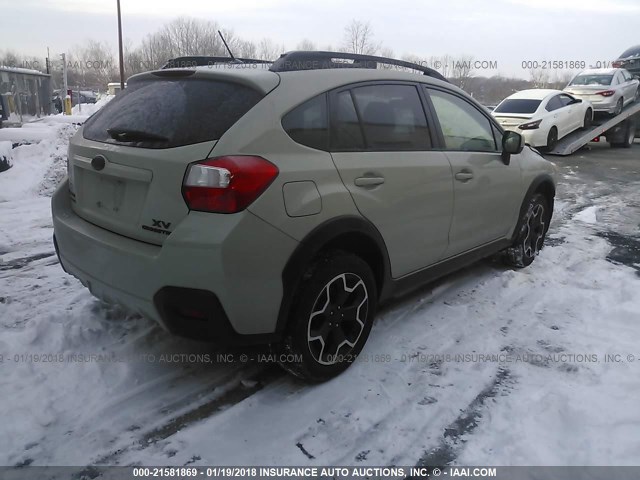 JF2GPACC2E8297787 - 2014 SUBARU XV CROSSTREK 2.0 PREMIUM BEIGE photo 4