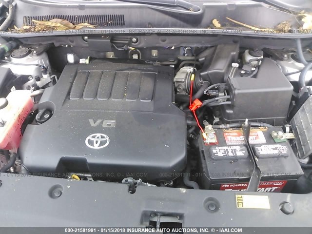 2T3DK4DV0BW049593 - 2011 TOYOTA RAV4 LIMITED SILVER photo 10