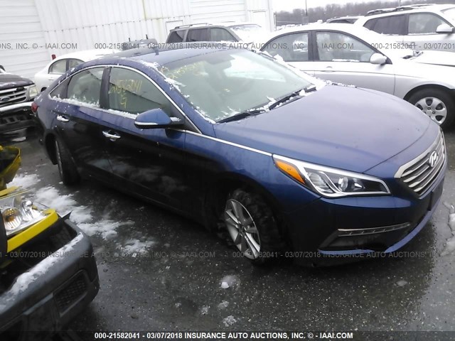 5NPE24AA4FH156567 - 2015 HYUNDAI SONATA ECO BLUE photo 1