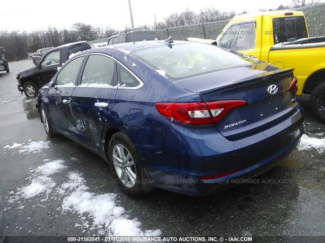 5NPE24AA4FH156567 - 2015 HYUNDAI SONATA ECO BLUE photo 3