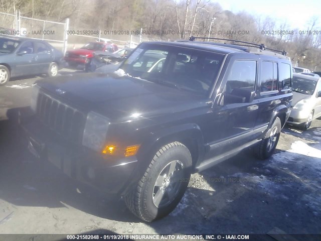 1J8HG48K06C252374 - 2006 JEEP COMMANDER BLACK photo 2
