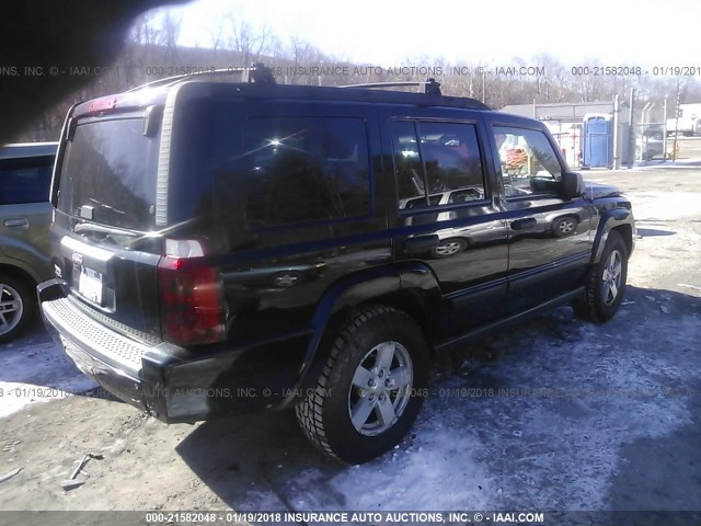 1J8HG48K06C252374 - 2006 JEEP COMMANDER BLACK photo 4