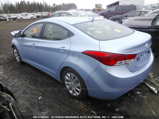 KMHDH4AE1CU292925 - 2012 HYUNDAI ELANTRA GLS/LIMITED TEAL photo 3