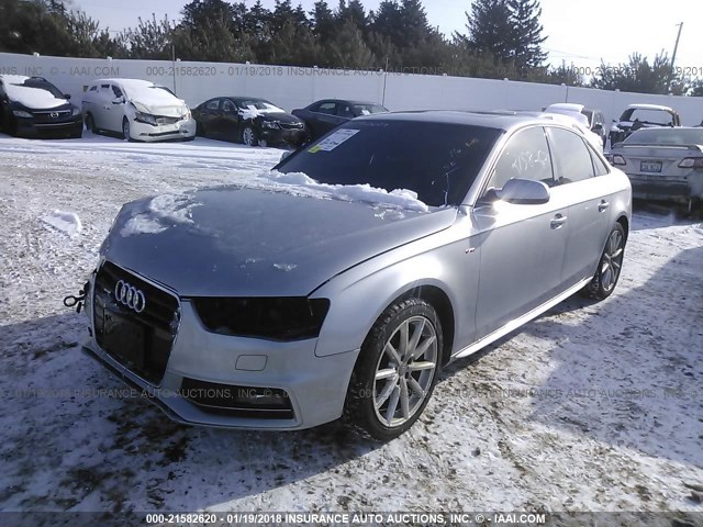 WAUBFAFL4FN015883 - 2015 AUDI A4 PREMIUM SILVER photo 2