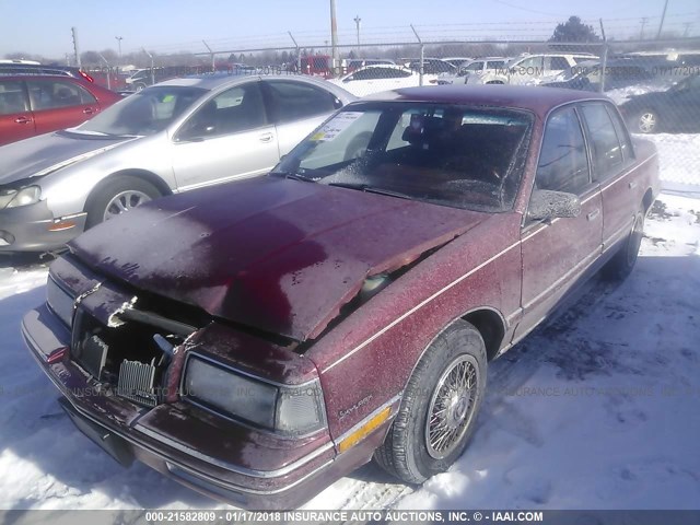 1G4NC54N2LM028732 - 1990 BUICK SKYLARK CUSTOM BURGUNDY photo 2