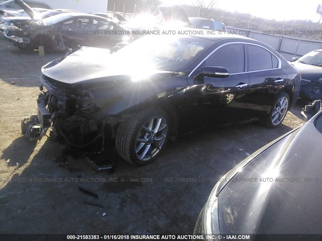 1N4AA5APXAC808873 - 2010 NISSAN MAXIMA S/SV BLACK photo 2