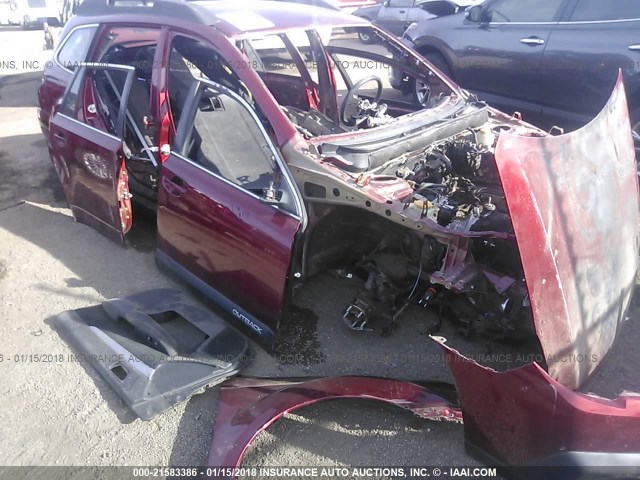 4S4BRBAC8E3221480 - 2014 SUBARU OUTBACK 2.5I RED photo 6