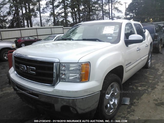 3GTP2VE39BG401151 - 2011 GMC SIERRA K1500 SLE WHITE photo 2