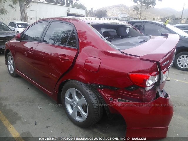 5YFBU4EE6DP186275 - 2013 TOYOTA COROLLA S/LE RED photo 3