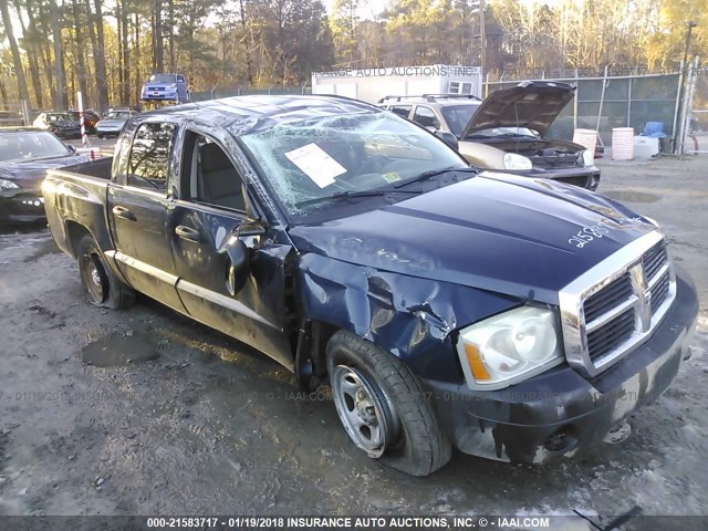 1D3HW28P47S200724 - 2007 DODGE DAKOTA QUAD/ST BLUE photo 1