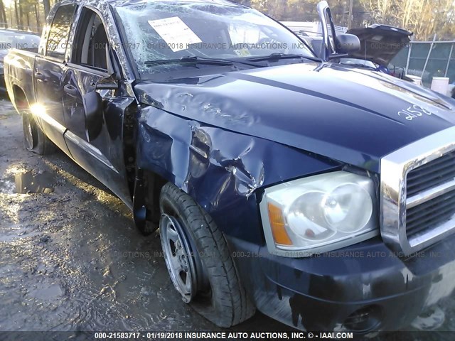 1D3HW28P47S200724 - 2007 DODGE DAKOTA QUAD/ST BLUE photo 6