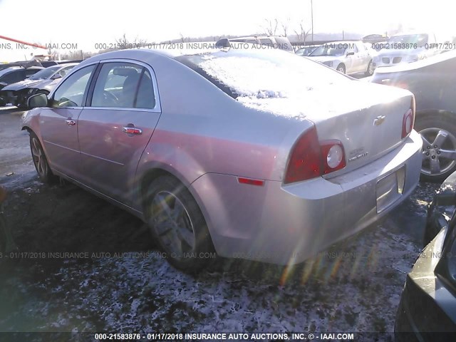1G1ZC5EU4CF125830 - 2012 CHEVROLET MALIBU 1LT SILVER photo 3