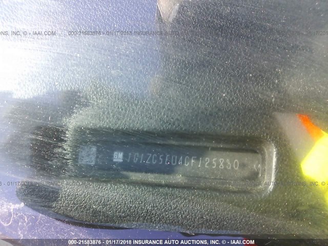 1G1ZC5EU4CF125830 - 2012 CHEVROLET MALIBU 1LT SILVER photo 9