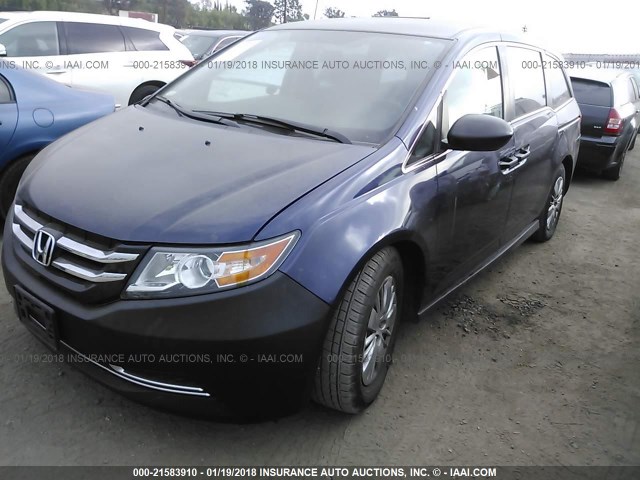 5FNRL5H29FB083679 - 2015 HONDA ODYSSEY LX Dark Blue photo 2