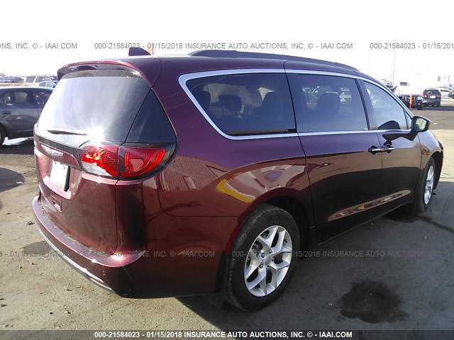 2C4RC1BG9HR788485 - 2017 CHRYSLER PACIFICA TOURING L წითელი ფოტო 4