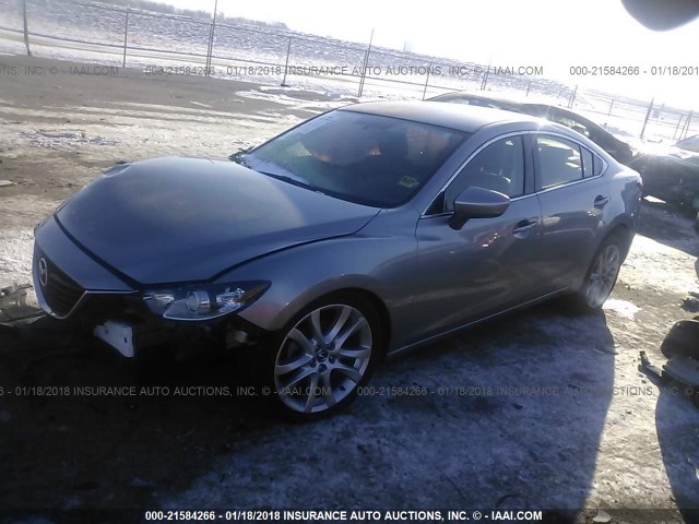 JM1GJ1V67E1138120 - 2014 MAZDA 6 TOURING SILVER photo 2