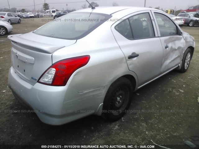 3N1CN7AP1FL927087 - 2015 NISSAN VERSA S/S PLUS/SV/SL SILVER photo 4