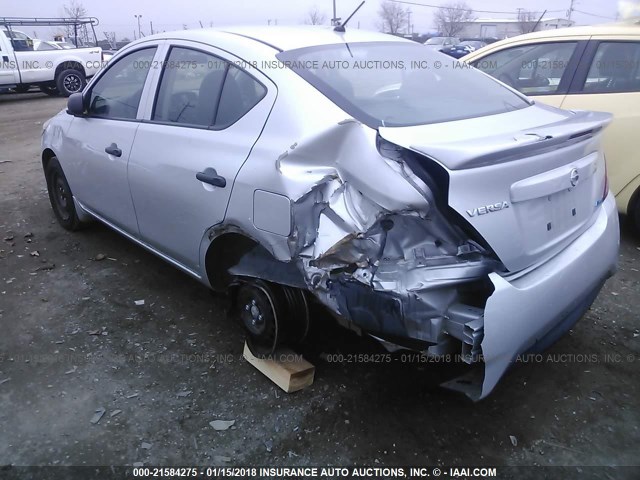 3N1CN7AP1FL927087 - 2015 NISSAN VERSA S/S PLUS/SV/SL SILVER photo 6