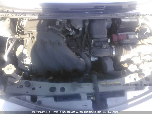 3N1CE2CP2EL373766 - 2014 NISSAN VERSA NOTE S/S PLUS/SV/SL SILVER photo 10