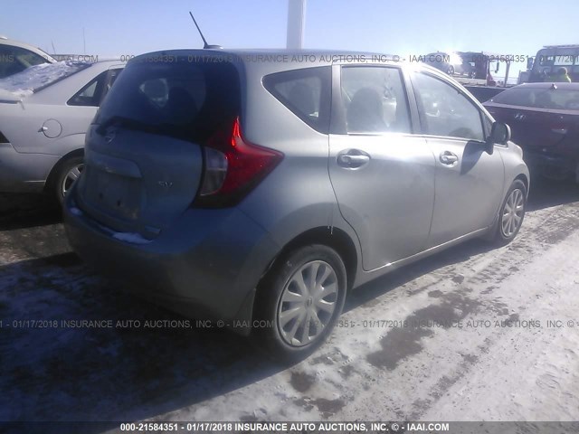 3N1CE2CP2EL373766 - 2014 NISSAN VERSA NOTE S/S PLUS/SV/SL SILVER photo 4