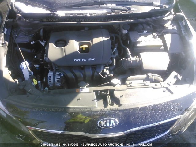 3KPFL4A73HE036949 - 2017 KIA FORTE LX/S BLACK photo 10