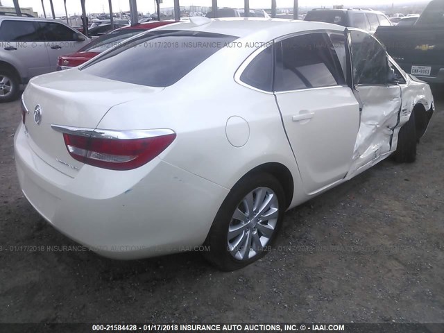 1G4PP5SK8G4100884 - 2016 BUICK VERANO WHITE photo 4