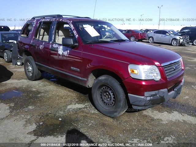 1FMEU62E06UA38282 - 2006 FORD EXPLORER XLS RED photo 1