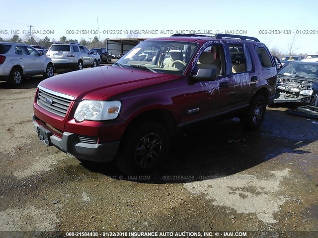 1FMEU62E06UA38282 - 2006 FORD EXPLORER XLS RED photo 2