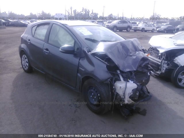 JTDKDTB34F1103284 - 2015 TOYOTA PRIUS C GRAY photo 1