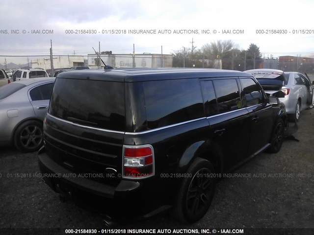 2FMGK5C85EBD25042 - 2014 FORD FLEX SEL BLACK photo 4