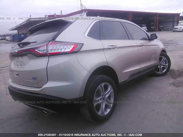 2FMPK3K81HBC69823 - 2017 FORD EDGE TITANIUM Champagne photo 4