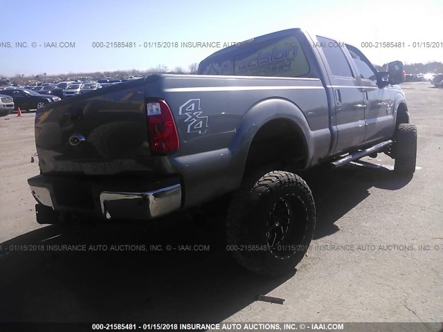 1FT7W2BT4CEA91023 - 2012 FORD F250 SUPER DUTY GRAY photo 4