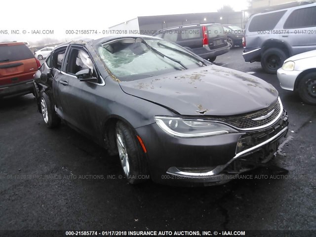 1C3CCCAB9FN747487 - 2015 CHRYSLER 200 LIMITED GRAY photo 1