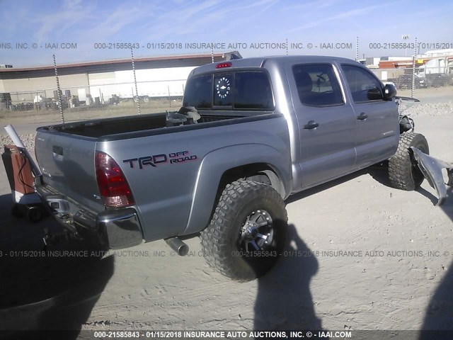 3TMLU4EN5FM189117 - 2015 TOYOTA TACOMA DOUBLE CAB/TRD PRO SILVER photo 4