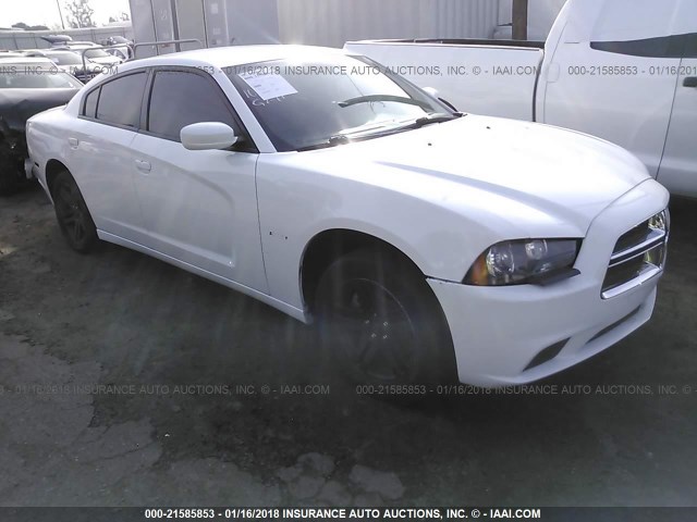 2B3CL5CT6BH509890 - 2011 DODGE CHARGER R/T WHITE photo 1