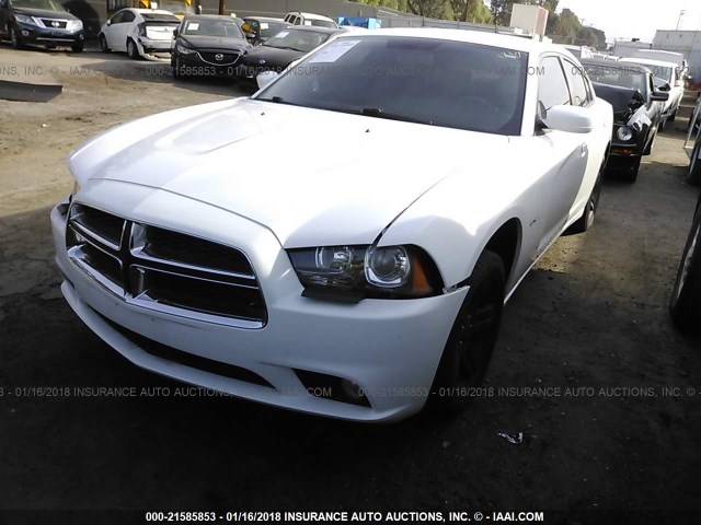 2B3CL5CT6BH509890 - 2011 DODGE CHARGER R/T WHITE photo 2