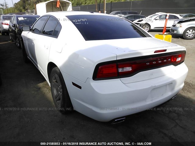 2B3CL5CT6BH509890 - 2011 DODGE CHARGER R/T WHITE photo 3