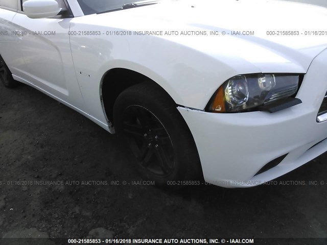 2B3CL5CT6BH509890 - 2011 DODGE CHARGER R/T WHITE photo 6